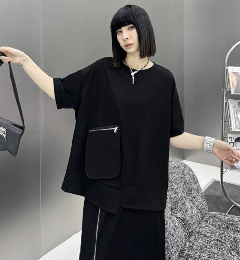 アシンメトリーデザイン上下セットアップ /レディース モレビー|モード系ファッションブランド