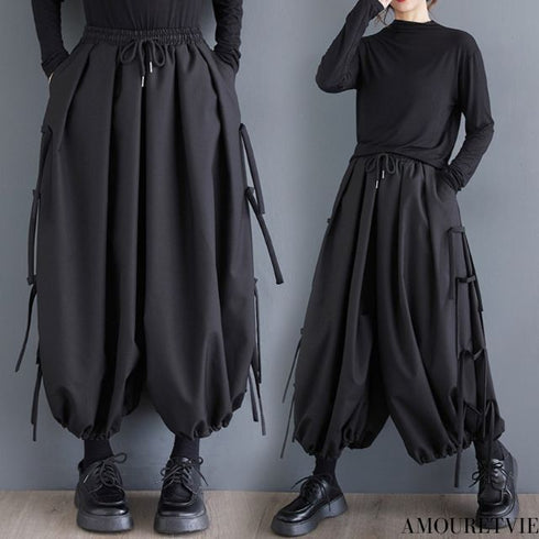 中性的 サルエルパンツ カジュアルパンツ クロップドパンツ /ユニセックス ・メンズ モレビー|モード系ファッションブランド