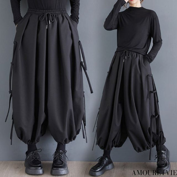 中性的 サルエルパンツ カジュアルパンツ クロップドパンツ /ユニセックス ・メンズ モレビー|モード系ファッションブランド