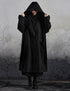 モダンブラックロングコート フード付き /ユニセックス ・メンズ モレビー|モード系ファッションブランド