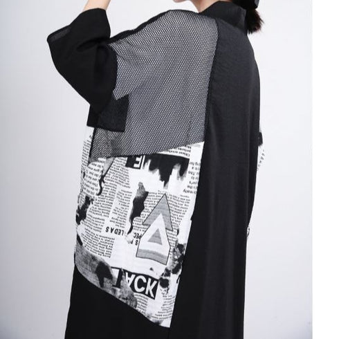 中性的 アウター ロング和風カーディガン 羽織 メッシュ /ユニセックス ・メンズ モレビー|モード系ファッションブランド