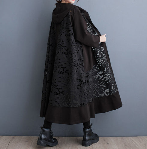 レースロングコート ブラック 黒 /レディース モレビー|モード系ファッションブランド