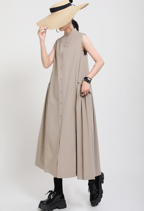 シック&モダンノースリーブロングワンピース おしゃれ /レディース モレビー|モード系ファッションブランド