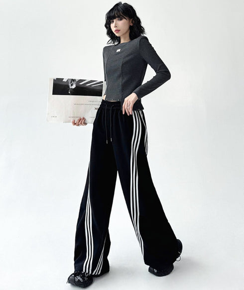 ライン入りルーズスポーティボトムス /ユニセックス ・メンズ モレビー|モード系ファッションブランド