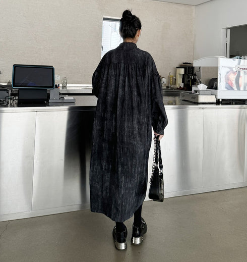 絞り染め風レトロクラシカルロングワンピース おしゃれ 綺麗 /レディース モレビー|モード系ファッションブランド