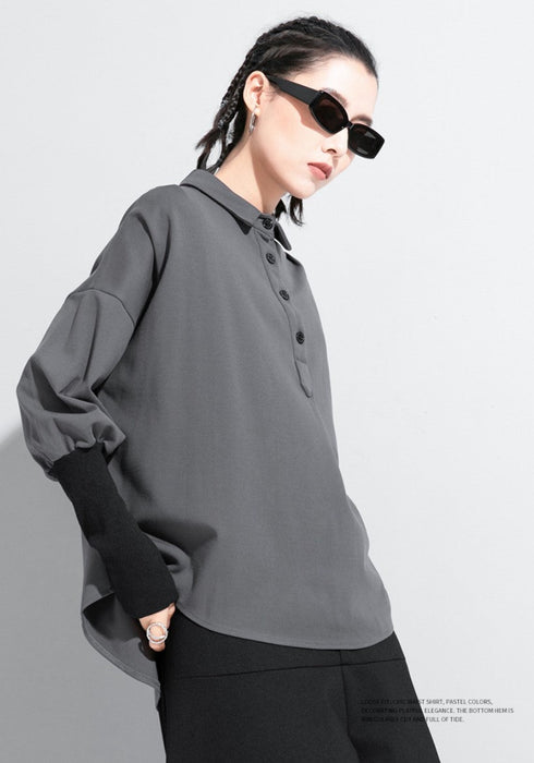 ドルマンポロシャツ 長袖シャツ キャンディスリーブ /レディース モレビー|モード系ファッションブランド