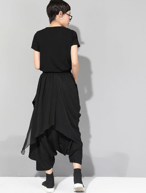 ガウチョパンツ バギーパンツ シフォン /ユニセックス ・メンズ モレビー|モード系ファッションブランド