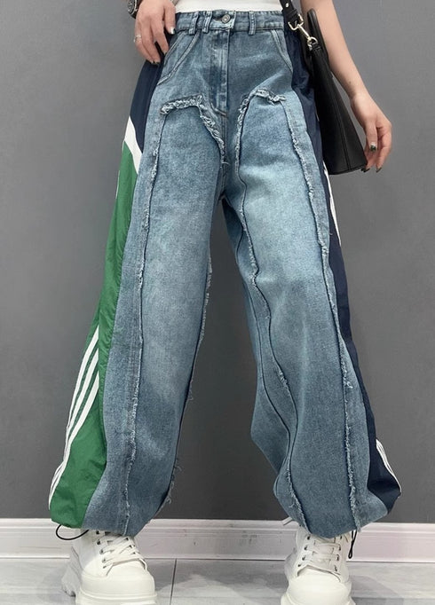 スリーラインアシンメトリーデニムジーンズ モダン ストリート /レディース モレビー|モード系ファッションブランド