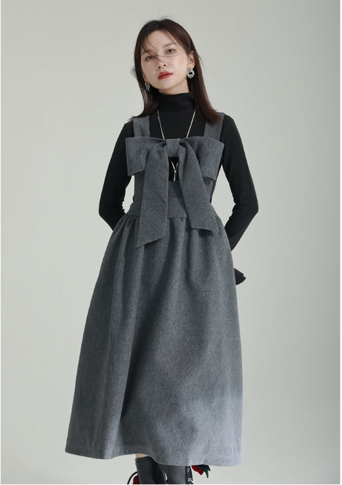 ビッグサイズリボンサロペット Aライン モダン おしゃれ /レディース モレビー|モード系ファッションブランド