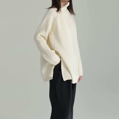 アシンメトリーゆったりセーター/ニット ビッグサイズ /レディース モレビー|モード系ファッションブランド