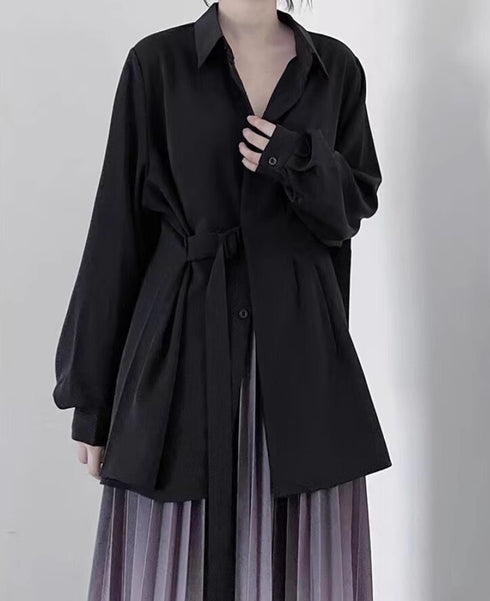 ルーズスタイル長袖ロングシャツ/ブラウス /レディース モレビー|モード系ファッションブランド