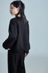 アシンメトリーブラックパーカー/スウェット スリット /レディース モレビー|モード系ファッションブランド