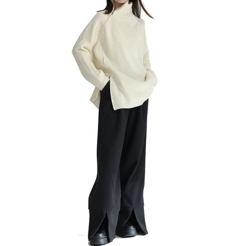 アシンメトリーゆったりセーター/ニット ビッグサイズ /レディース モレビー|モード系ファッションブランド