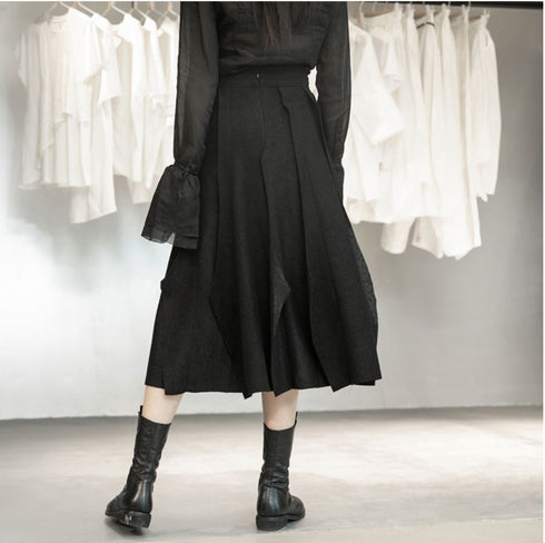 プリーツロングスカート スタイリッシュ モダン スマート /レディース モレビー|モード系ファッションブランド