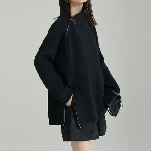 アシンメトリーゆったりセーター/ニット ビッグサイズ /レディース モレビー|モード系ファッションブランド