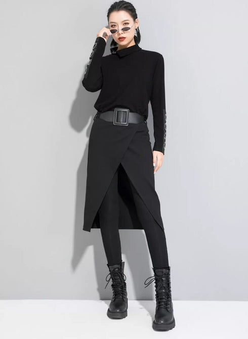 レイヤード風ストレートパンツ スタイリッシュ /レディース モレビー|モード系ファッションブランド