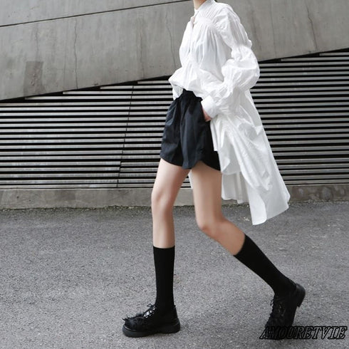 アシンメトリープリーツワンピース ビッグサイズ /レディース モレビー|モード系ファッションブランド