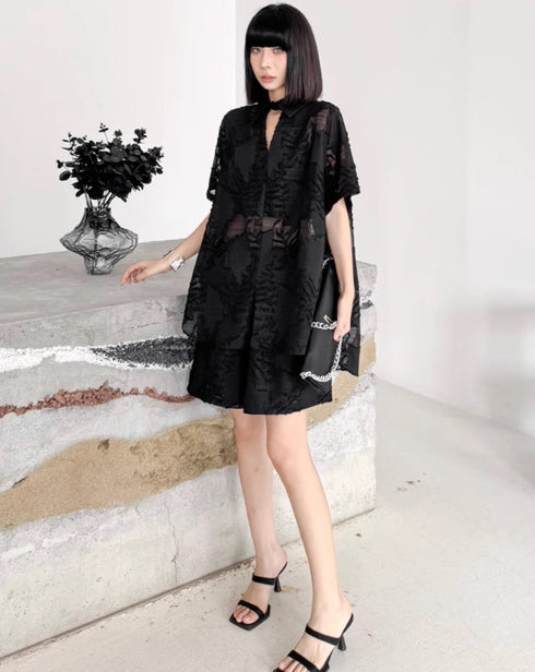 セットアップ 上下セット 半袖シャツ ショートパンツ メッシュ /レディース モレビー|モード系ファッションブランド