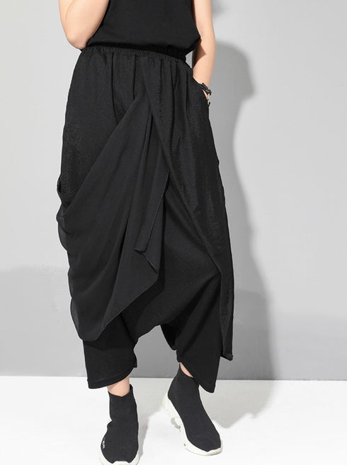 ガウチョパンツ バギーパンツ シフォン /ユニセックス ・メンズ モレビー|モード系ファッションブランド