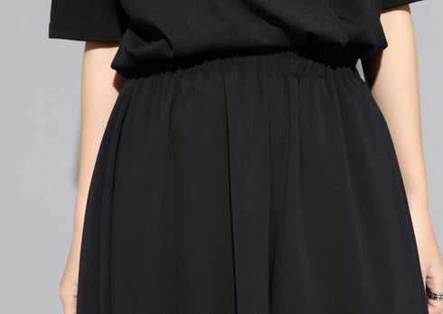 シースルーシフォンパンツ 黒 ブラック /レディース モレビー|モード系ファッションブランド