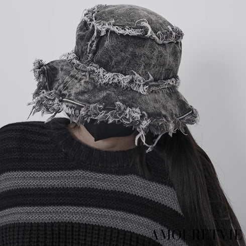 モダンダメージスタイルハット /ユニセックス ・メンズ モレビー|モード系ファッションブランド