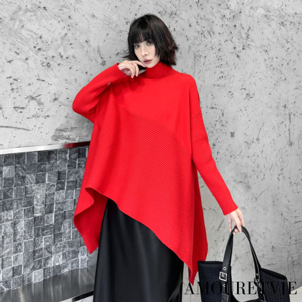 スタイリッシュアシンメトリーセーター・ニット /レディース モレビー|モード系ファッションブランド