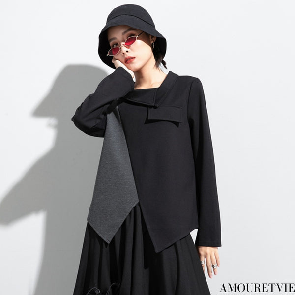 アシンメトリーモノトーンスウェット /レディース モレビー|モード系ファッションブランド