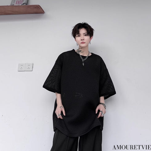 ビッグサイズメッシュTシャツ /ユニセックス ・メンズ モレビー|モード系ファッションブランド