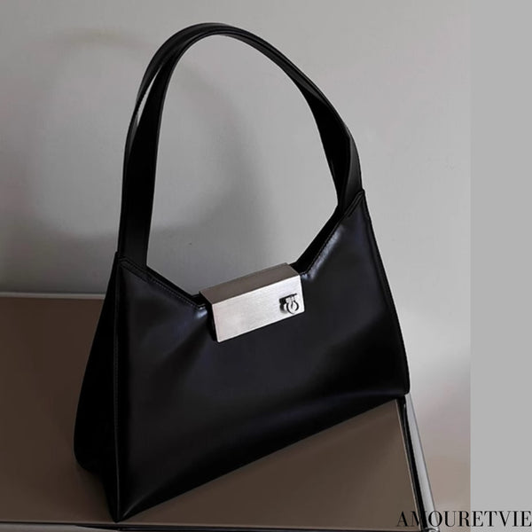 モダンブラックレザーハンドバッグ おしゃれ 高級 /レディース モレビー|モード系ファッションブランド