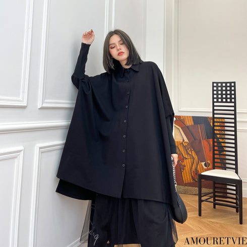 シック&モダンロングシャツワンピース おしゃれ 大人 /レディース モレビー|モード系ファッションブランド