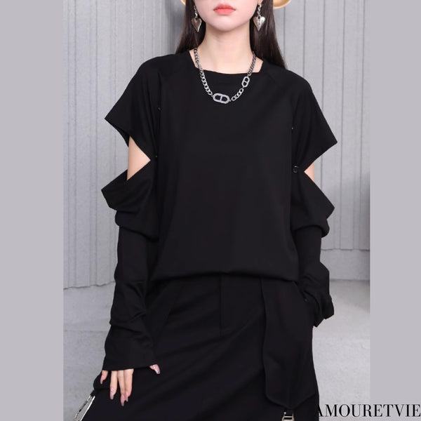 カットデザインTシャツ/カットソー 長袖 半袖/レディース モレビー|モード系ファッションブランド