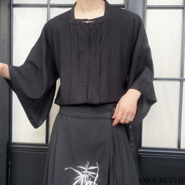 和風モダン羽織風Tシャツ /ユニセックス ・メンズ モレビー|モード系ファッションブランド