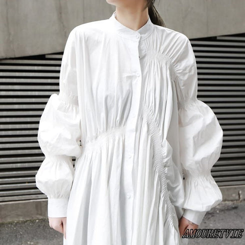 アシンメトリープリーツワンピース ビッグサイズ /レディース モレビー|モード系ファッションブランド