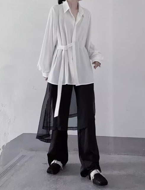 ルーズスタイル長袖ロングシャツ/ブラウス /レディース モレビー|モード系ファッションブランド