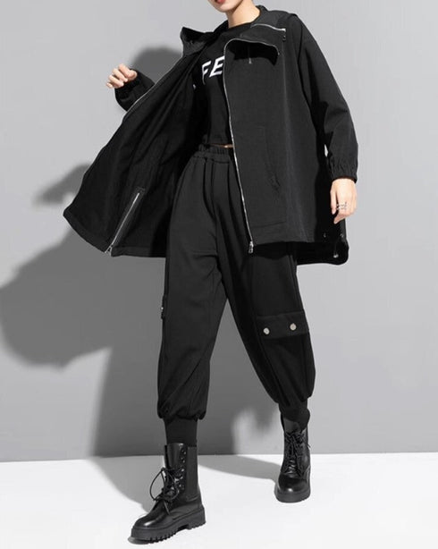 フード付きアシンメトリージャケット/コート /レディース モレビー|モード系ファッションブランド