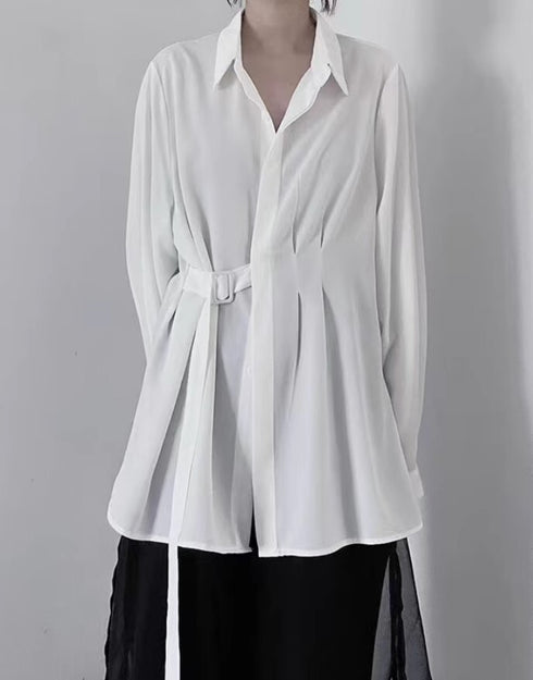 ルーズスタイル長袖ロングシャツ/ブラウス /レディース モレビー|モード系ファッションブランド