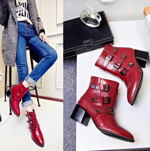 ショートブーツ ヒール スタイリッシュ /レディース モレビー|モード系ファッションブランド