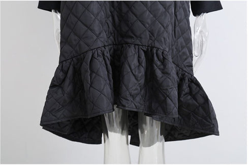 キルティングミディ丈ワンピース スタイリッシュ コットン /レディース モレビー|モード系ファッションブランド