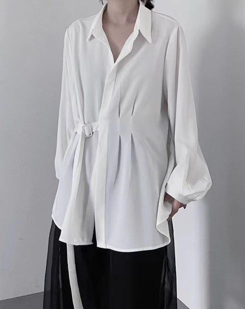 ルーズスタイル長袖ロングシャツ/ブラウス /レディース モレビー|モード系ファッションブランド
