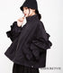 バブルスリーブフリルブルゾン ジャケット 黒 ブラック /レディース モレビー|モード系ファッションブランド