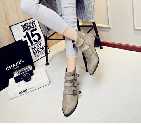 ショートブーツ ヒール スタイリッシュ /レディース モレビー|モード系ファッションブランド