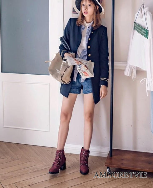 ショートブーツ レザーブーツ PU マーチンブーツ /レディース モレビー|モード系ファッションブランド