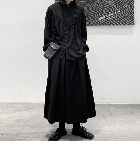 サルエルパンツ ワイドレッグパンツ ハーフパンツ ブラック /ユニセックス ・メンズ モレビー|モード系ファッションブランド