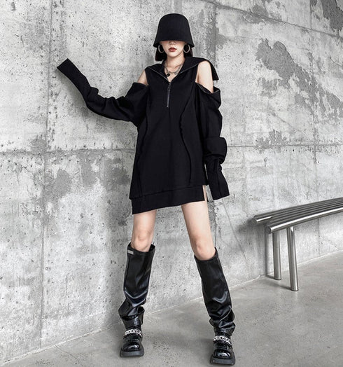 ビッグサイズパーカー/スウェット ロング丈 /レディース モレビー|モード系ファッションブランド