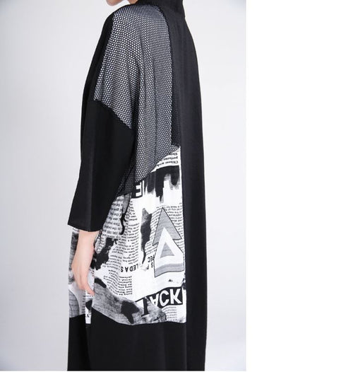 中性的 アウター ロング和風カーディガン 羽織 メッシュ /ユニセックス ・メンズ モレビー|モード系ファッションブランド