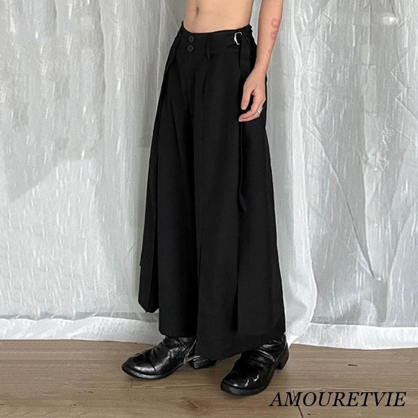 中性的 袴パンツ ブラック モダン /ユニセックス ・メンズ モレビー|モード系ファッションブランド