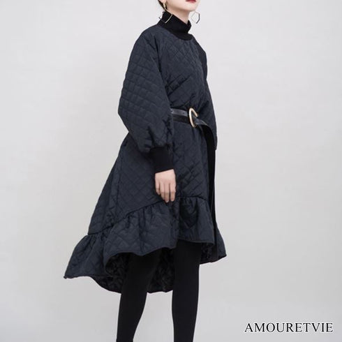 キルティングミディ丈ワンピース スタイリッシュ コットン /レディース モレビー|モード系ファッションブランド