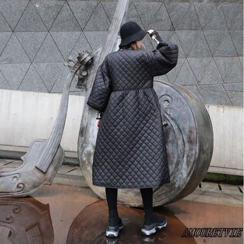 バルーンスリーブキルティングコート 羽織 七分袖 黒 ブラック /レディース モレビー|モード系ファッションブランド