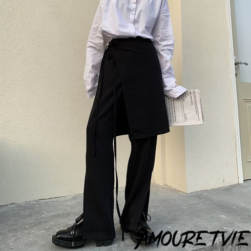 スタイリッシュレイヤードサルエルパンツ /ユニセックス モレビー|モード系ファッションブランド