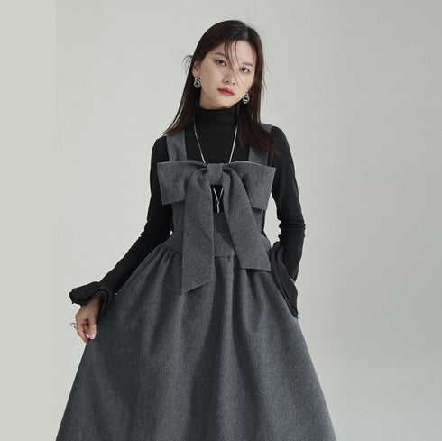 ビッグサイズリボンサロペット Aライン モダン おしゃれ /レディース モレビー|モード系ファッションブランド